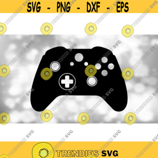 Games Clipart Black Video Game Controller Inspired by Microsoft X Box Games Gamer Gaming Playstation Wii Digital Download SVGPNG Design 568