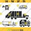 Garbage Truck Bundle SVG Files for Cricut Vector Images Silhouette Truck Clipart Gabage Truck SVG clip art clipart Eps Png Dxf Design 187