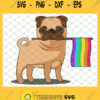 Gay Pride Flag Pug Lgbt Pride SVG PNG DXF EPS 1