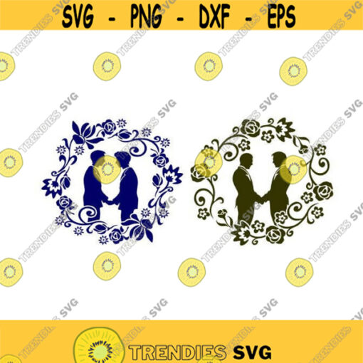 Gay groom Wedding Cuttable Design SVG PNG DXF eps Designs Cameo File Silhouette Design 358