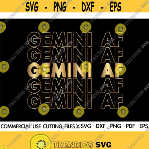 Gemini AF SVG Gemini Svg File Afro Svg Birthday Gift Svg May June Svg Zodiac Shirt Svg Cut File Silhouette Cricut Design 427