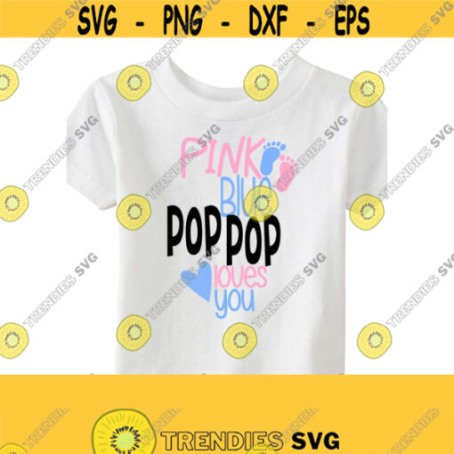 Gender Reveal SVG Pregnancy SVG PopPop Gender Reveal Svg Baby Svg Digital Cut Files Instant Download SvgDxf Ai Eps Pdf Jpeg Png