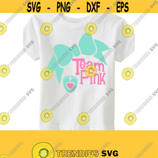 Gender Reveal Svg Team Pink Svg Girl Gender Reveal Svg SVG DXF AI Eps Pdf Jpeg Png Digital Cut Files Instant Download Svg