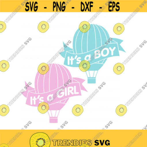 Gender reveal svg baby boy svg baby girl svg hot air balloon svg baby svg png dxf Cutting files Cricut Cute svg designs print for t shirt Design 379