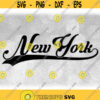 Geography Clipart Word New York in Fancy Print Type Letterings w Baseball Style Swoosh Underline PrintCut Digital Download SVG PNG Design 182