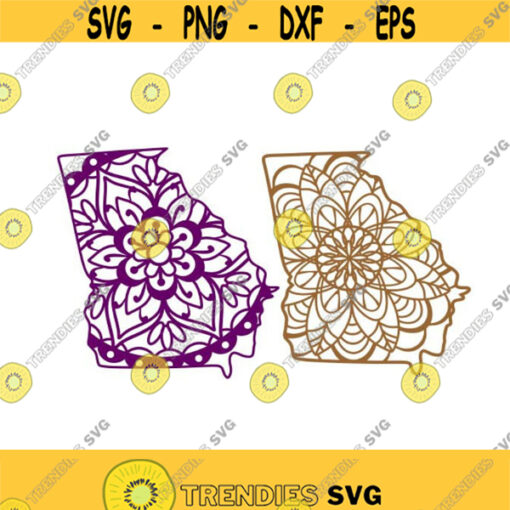 Georgia State Mandalay Print Cuttable Design SVG PNG DXF eps Designs Cameo File Silhouette Design 982