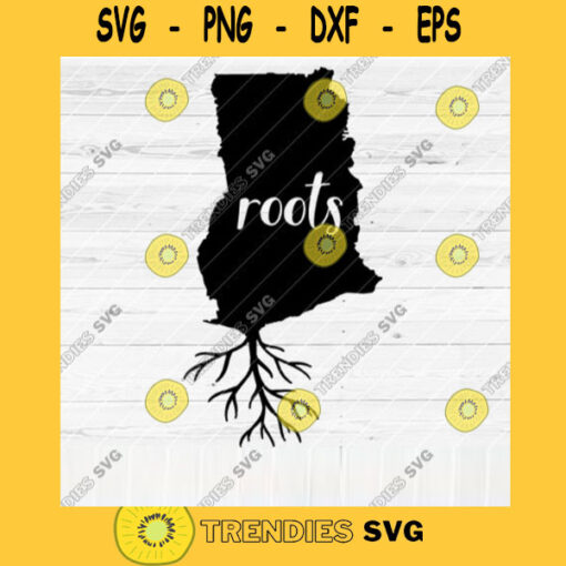 Ghana Roots SVG File Home Native Map Vector SVG Design for Cutting Machine Cut Files for Cricut Silhouette Png Pdf Eps Dxf SVG