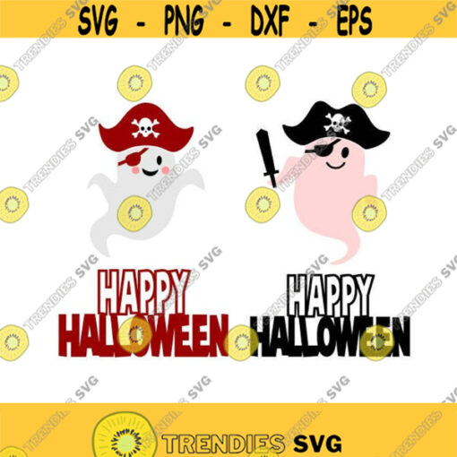 Ghost Pirate Halloween Cuttable SVG PNG DXF eps Designs Cameo File Silhouette Design 892