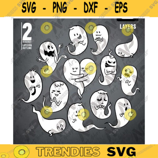 Ghost SVG Halloween svg Cute Ghost Clipart Spooky svg Cool ghost Svg Ghost Boo SVG Design 453 copy