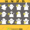 Ghost SVG. Kids Halloween Bundle Clipart. Cute Kawaii Phantom Vector Cut Files for Cutting Machine. Girl Ghost png dxf eps Instant Download Design 725