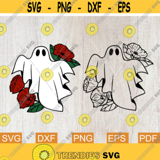 Ghost Svg Halloween Svg Floral Ghost Svg Halloween Shirt Svg Boo Svg Spooky Svg Layered Svg Svg files for Cricut Sublimation Designs Design 120.jpg