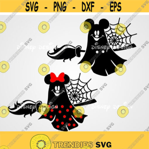 Ghost SvgDisney SvgHalloween Disney SvgMickey and Minnie Ghost SvgHalloween SvgCricutSilhouette Cut FilePngEpsDxf Design 356