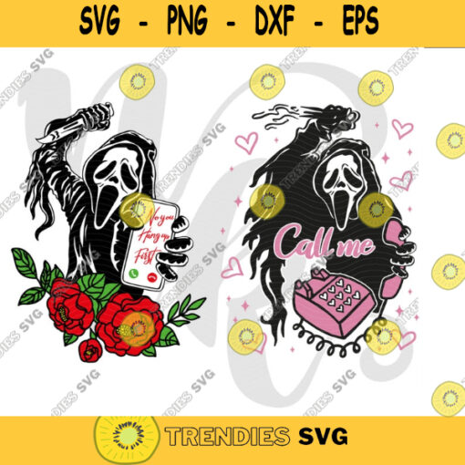 Ghostface Calling Svg No You Hang Up First Svg Funny Halloween Svg Call me scream svg Ghost Call me svg Scary ghost face svg for Cricut 328