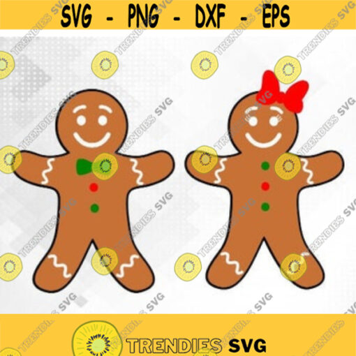 Gingerbread Couple SVG PNG Eps Gingerbread man svg gingerbread girl svg gingerbread svg christmas svg christmas shirt svg Design 35
