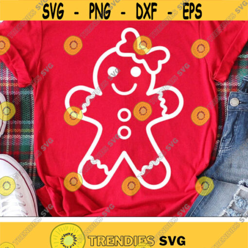 Gingerbread Girl Svg Christmas Svg Gingerbread Svg Dxf Eps Png Kids Cut Files Holiday Cookies Clipart Winter Svg Silhouette Cricut Design 2779 .jpg