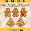 Gingerbread Man SVG Cut Files Holiday Cookie Design Christmas Tree SVG Layers Holiday SVG Digital Download svg dxf png eps studio3Design 44.jpg