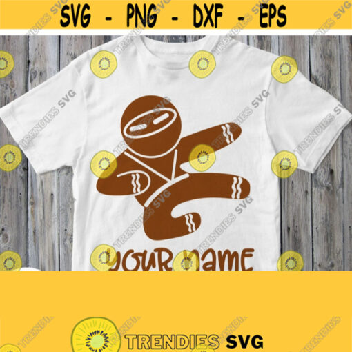 Gingerbread Man Svg Ninja Svg Baby Shirt Svg Funny Christmas Svg Cricut File Silhouette Image Printable Iron on Clipart Jpg Png Pdf Eps Design 884