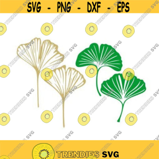 Ginkgo Leafs Palm Cuttable Design SVG PNG DXF eps Designs Cameo File Silhouette Design 32
