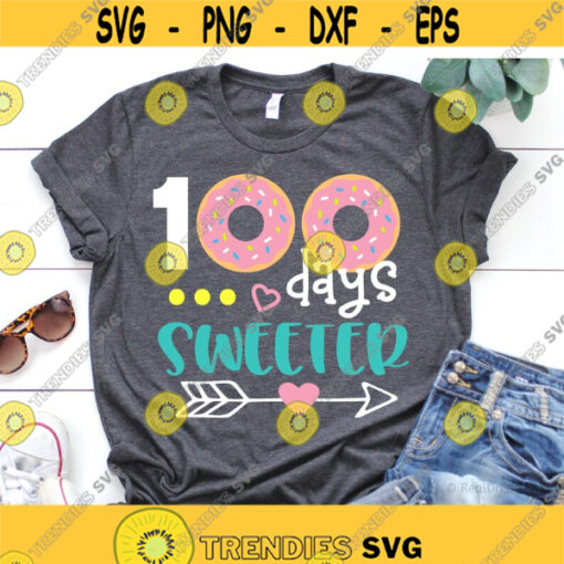 Girl 100 Days of School Svg Mermaid Svg 100th Day of School Svg Funny 100 Days Shirt 100 Magical Days Svg Cut File for Cricut Png