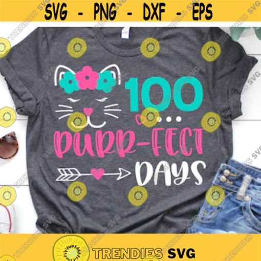 Girl 100th Day of School Svg 100 Days of School 100 Days Smarter 100 Days Sweeter Funny 100 Days Girl Shirt Svg File for Cricut Png