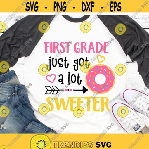 Girl 1st Grade Svg First Grade Just Got a Lot Brighter Svg Back to School Svg First Grade Shirt Svg Funny Svg Files for Cricut Png