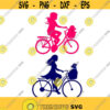 Girl Bike Rider and Dog Cuttable Design SVG PNG DXF eps Designs Cameo File Silhouette Design 639