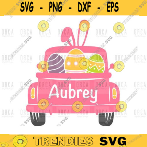 Girl Easter SvgEaster Svg Easter Truck Svg Easter Eggs Truck Svg Png Old Truck Clipart Monogram Svg Silhouette Cricut Cut Files 426