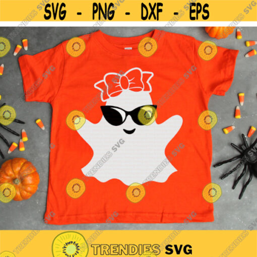 Girl Ghost svg Ghost with Sunglasses svg Halloween svg dxf png Halloween Shirt Kids Halloween Cut File Cricut Silhouette Download Design 699.jpg