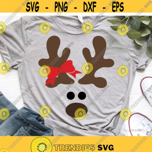 Girl Reindeer Monogram Svg Cute Reindeer with Lashes Svg Christmas Shirt Svg Baby Girl Svg Reindeer with Lashes Svg for Cricut Png