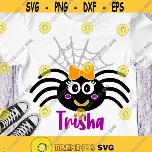Girl Spider SVG Halloween SVG Cute Spider with Bow SVG Girl Haloween shirt