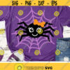 Girl Spider Svg Halloween Svg Cute Spider with Bow Svg Dxf Eps Spiderweb Girls Monogram Svg Kids Cut Files Fall Silhouette Cricut Design 1694 .jpg
