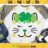 Girl St Patricks Svg Cute St Patricks Day Svg Kids St Patricks Day Shirt Svg Lucky Svg Kitty Face Svg Cat Svg File for Cricut Png Dxf Design 6645.jpg