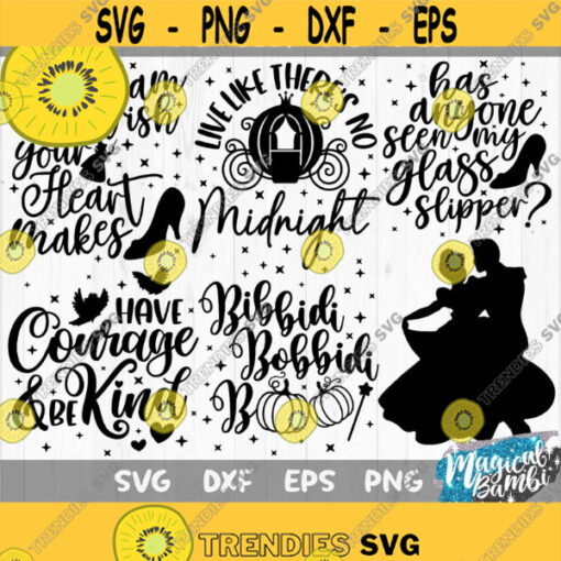 Glass Slipper Princess Bundle SVG Live Like Theres No Midnight A Dream is a Wish Slipper Svg Magical Castle Mouse Ears Svg Dxf Png Design 521 .jpg