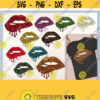 Glitter Dripping Lips Clipart Bundle Gold Dripping Lips png Sublimation of lips Lip Drip png Biting Lips PNG Blood Drip png Lip png