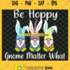 Gnome Be Hoppy Gnome Matter What Spring Easter Bunny SVG PNG DXF EPS 1
