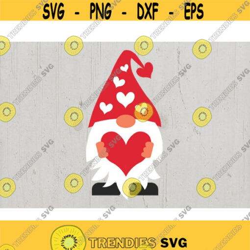 Gnome SVG Valentines Day Gnome Valentine heart svg digital download cut file svg jpg eps png dxf Design 256