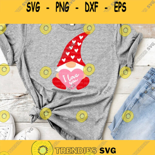 Gnome Svg Love Heart Gnome Svg Love Svg Valentines Gnome Svg Gnome Clipart Gnome Iron on Valentines Day Svg Cute Gnome svg cut file