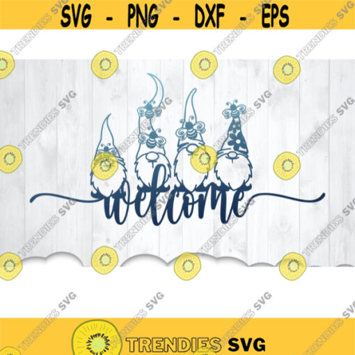 Gnome Welcome Sign Svg Garden Gnome Svg Files For Cricut Butterfly Svg Welcome Svg Cut Files Floral Gnome Svg Clipart Iron On .jpg