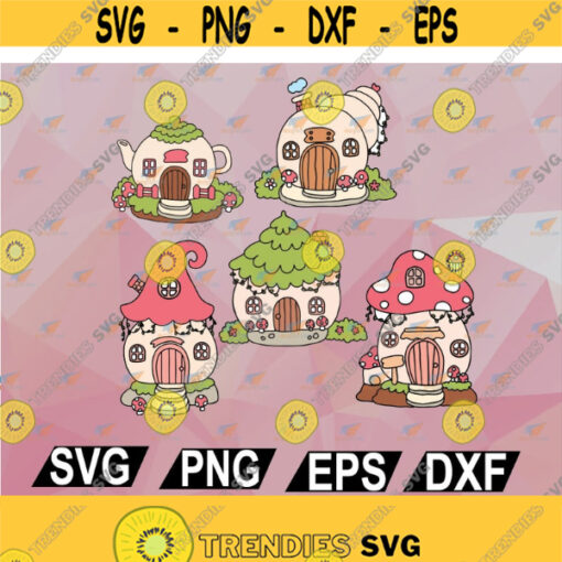 Gnome house Gnome house Cut File svg png eps dxf Design 78