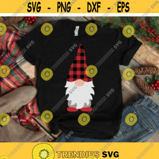 Gnome svg Christmas Gnome svg Gnome with Plaid Hat svg Nordic Gnome svg dxf png eps Gnome Shirt Print Cut File Cricut Silhouette Design 76.jpg