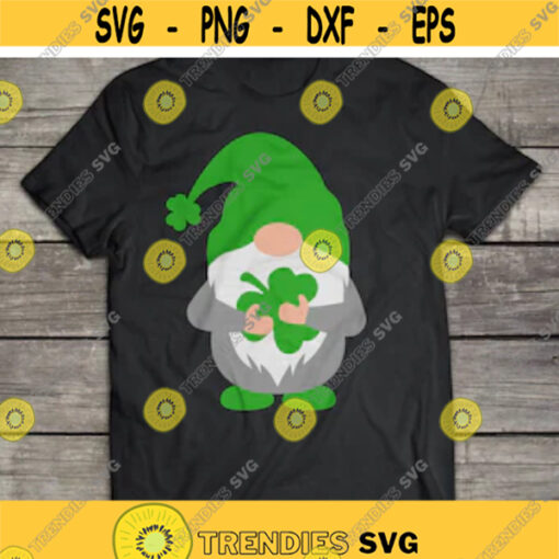 Gnome svg Gnome with Clover svg Gnome with Shamrock svg St Patricks Day svg Lucky Gnome svg dxf png Cut File Ciricut Silhouette Design 109.jpg