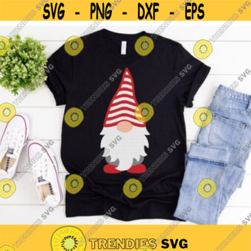 Gnome svg Gnome with Striped Hat svg Christmas svg Gnome Boy svg Nordic svg eps dxf Clipart Cut file Cricut Silhouette Download Design 153.jpg