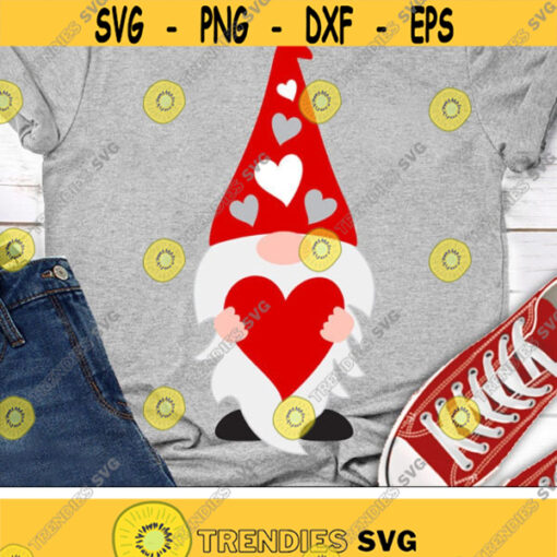 Gnome with Heart Svg Valentines Day Svg Gnome Svg Dxf Eps Valentine Svg Love Svg Clipart Girls Valentine Shirt Svg Design Cut Files Design 1276 .jpg