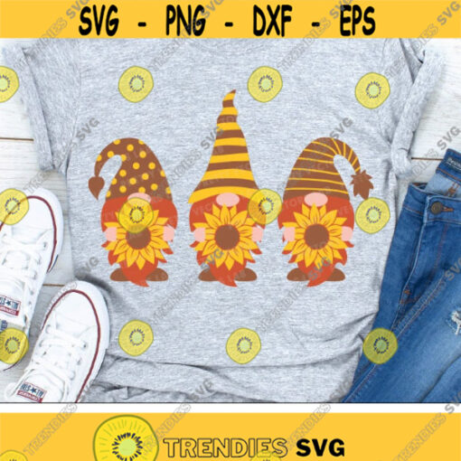 Gnomes with Sunflowers Svg Fall Gnomes Svg Thanksgiving Cut Files Gnome Svg Dxf Eps Png Autumn Farmhouse Sign Svg Silhouette Cricut Design 1395 .jpg