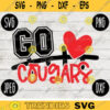 Go Cougars Football SVG Team Spirit Heart Sport png jpeg dxf Commercial Use Vinyl Cut File Mom Dad Fall School Pride Cheerleader Mom 1447