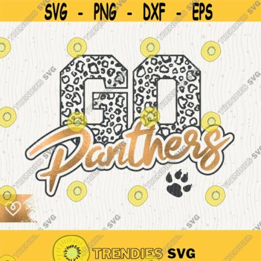 Go Panthers Svg School Spirit Png Panther Pride Cheer Svg Panther Paw Footbal Team Svg School Cut File for Cricut Panthers T Shirt Design Design 654