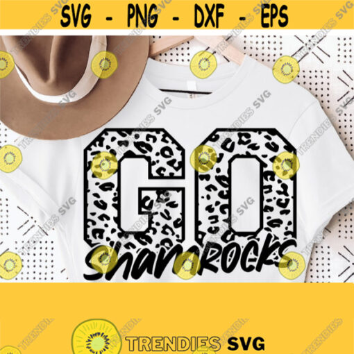 Go Shamrocks Leopard SvgGo Shamrocks SvgShamrocks Mascot SvgShamrocks Cut FileFootball Basketball BaseballVolleyball Mom Shirt Svg Design 1574