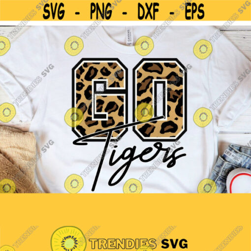 Go Tigers Sublimation Design Download PNG Sports Mom Team Spirit Digital Download Leopard Go Tigers football Mascot Clipart Design 374
