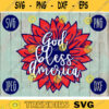 God Bless America SVG svg png jpeg dxf Commercial Use Vinyl Cut File Independence Day July 4th Gift Patriotic Sunflower 2515
