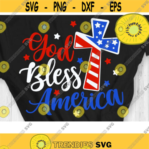 God Bless America Svg Fourth of July Svg Patriotic Religious Cut File American Flag Svg Dxf Png Eps Design 972 .jpg